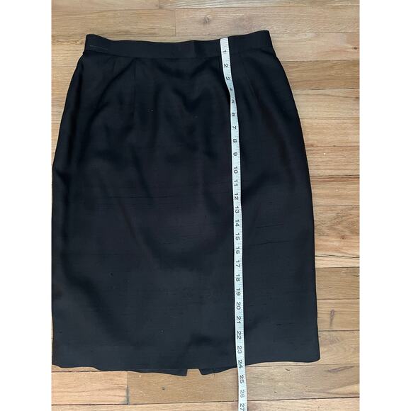 KTF by Kristinn Steinarr Womens Vintage 100% Silk Striped Work Skirt Suit Sz 10 - Picture 15 of 16